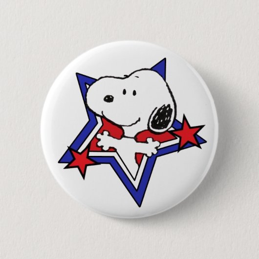 Schattigee Snoopy Button – Classic Peanuts Style A (Voorkant)