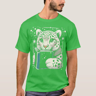 Schattigee Snow Leopard Cub Big Cat Animal Art T-shirt