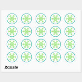 Schattigee Snowflake Limoen Aqua Stickers (Vel)