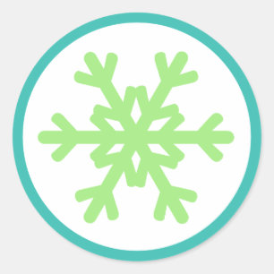Schattigee Snowflake Limoen Aqua Stickers