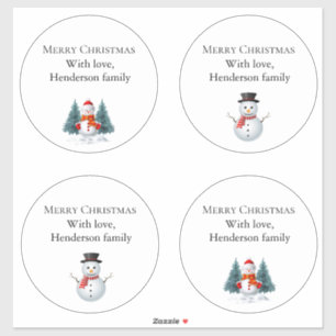 Schattigee Snowman Custom-Cut Vinyl Sticker