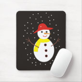 Schattigee Snowman Custom Mousepad Muismat (Met muis)