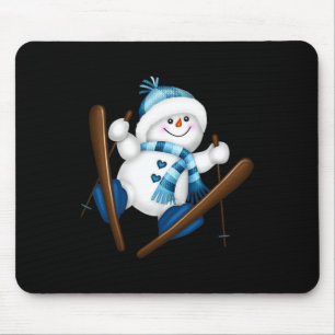Schattigee Snowman Snowboarder Christmas Gi Muismat