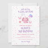 Schattigee Soft Axolotl Kinder Roze Sterren Leuke Kaart (Voorkant)