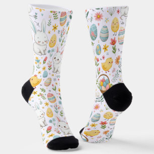 Schattigee Sokken met Bunny en Egg Pattern