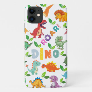Schattigee soorten dinosaurussen naadloos iPhone 11 hoesje