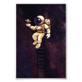 Schattigee Spaceman Astronaut Art Galaxy Outer Spa Foto Afdruk