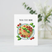 Schattigee Spaghetti tekst toevoegen Briefkaart (Staand voorkant)