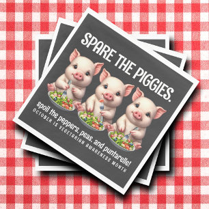 Schattigee Spare de Piggies Eten Salades Servet