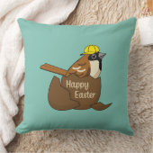 Schattigee Sparrow Chocolade Ei Happy Easter Kussen (Deken)