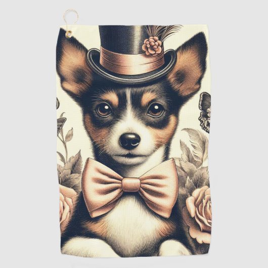 Schattigee  Speelgoed Fox Terrier Golfhanddoek (Voorkant)