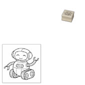 Schattigee Speelgoed Robot 1x1 Rubberstempel (Gestempeld)