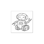 Schattigee Speelgoed Robot 1x1 Rubberstempel (Afrduk)