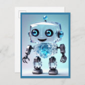 Schattigee Speelgoed-robot Briefkaart (Voorkant / Achterkant)