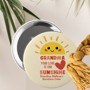 Schattigee speelse gele liefde oma familie ronde button 4,0 cm