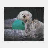 Schattigee speelse Zeeen otters Fleece Deken (Voorkant (Horizontaal))