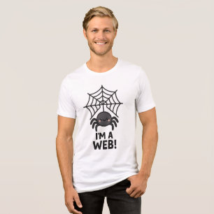 Schattigee Spider Sticker 🕷️✨ Cartoon Web Fun" Tri-Blend Shirt