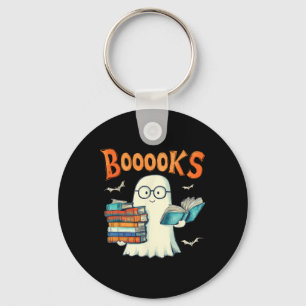 Schattigee Spook Boek Leesboeken Halloween Leraar Sleutelhanger