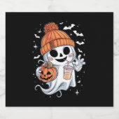 Schattigee Spook Drink Koffie Halloween Iced Coffe Bier Etiket (Enkel label)