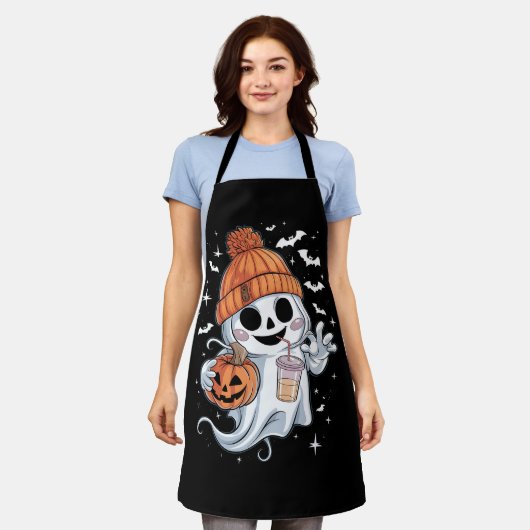 Schattigee Spook Drink Koffie Halloween Iced Coffe Schort (Gedragen)