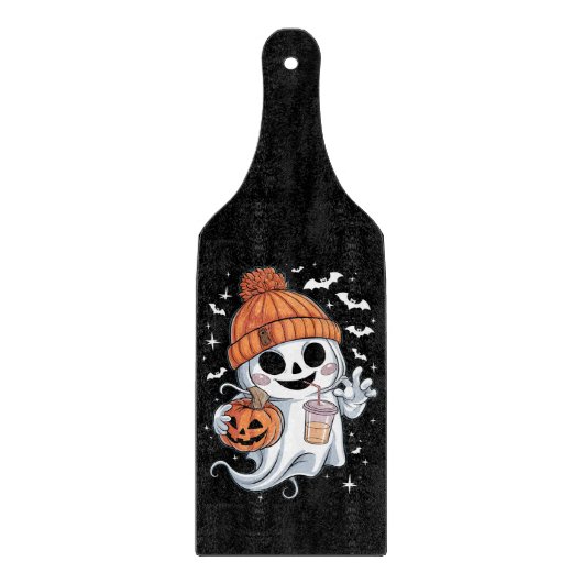 Schattigee Spook Drink Koffie Halloween Iced Coffe Snijplank (Voorkant)