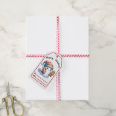 Schattigee spook kerst labels met feestelijke vers cadeaulabel (Met Touw)