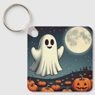 Schattigee, spook & pompoen Halloween kunst Sleutelhanger