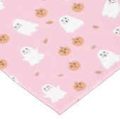 Schattigee Spook & Pompoen Roze Halloween Patroon Tafelkleed (Gekanteld)