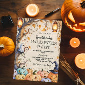 Schattigee spookachtige Halloween-feest van Ghost  Kaart