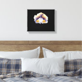 Schattigee spookkat met pompoenen - Kawaii Hallowe Canvas Afdruk (Insitu (Slaapkamer))