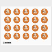 Schattigee spooklezer ronde sticker (Vel)