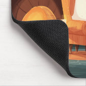 Schattigee spooklezing door een gezellige open haa muismat (Hoek)