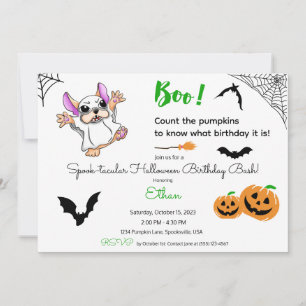 Schattigee spookpompoenen Halloween 2e Verjaardag Kaart