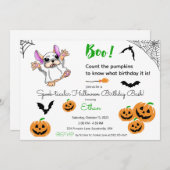 Schattigee spookpompoenen Halloween 5e Verjaardag Kaart (Voorkant / Achterkant)