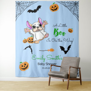 Schattigee spookpompoenen Halloween Baby shower Ac Wandkleed