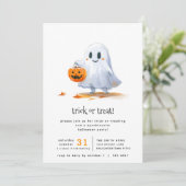 Schattigee spooktaculaire truc of behandelende par kaart (Staand voorkant)