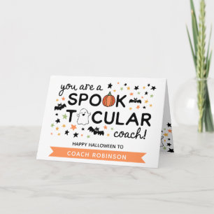 Schattigee Spooktacular Coach Happy Halloween Kaart