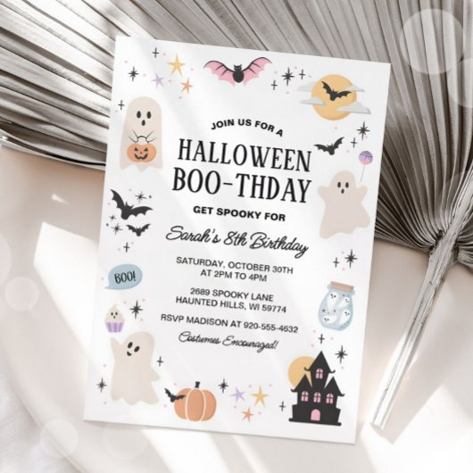 Schattigee Spooktacular Halloween Verjaardagspaste Kaart