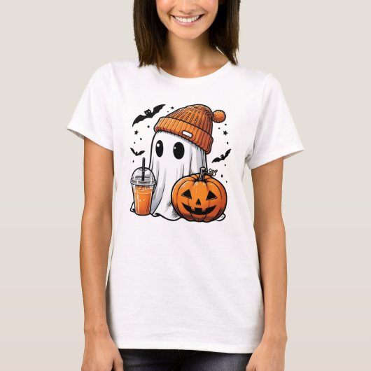 Schattigee spookvrouwen Halloween T-shirt (Voorkant)