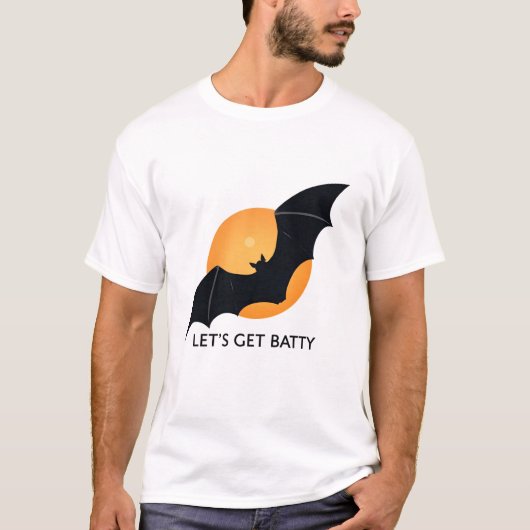 Schattigee Spooky  Bat & T Rex Halloween T-shirt (Voorkant)