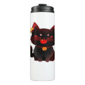 Schattigee Spooky Black Cat met Bells Classic T-sh Thermosbeker (Voorkant)