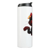 Schattigee Spooky Black Cat met Bells Classic T-sh Thermosbeker (Gedraaid links)