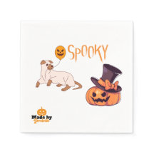 Schattigee Spooky Dog Ghost & Pumpkin Halloween De
