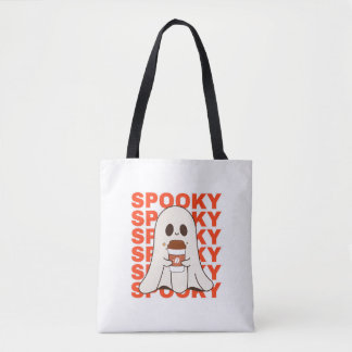 Schattigee Spooky Ghost Halloween Canvas tas
