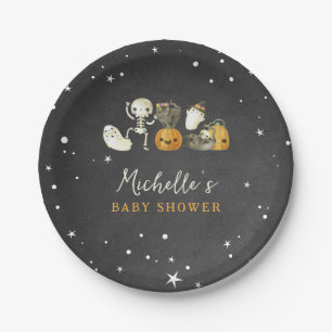 Schattigee Spooky Ghosts Cats Halloween Herfst Bab Papieren Bordje