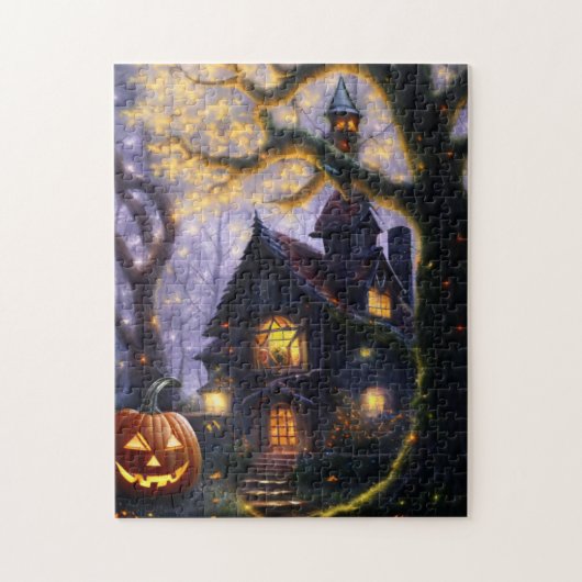 Schattigee spooky grillige Halloween/herfst Legpuzzel (Verticaal)
