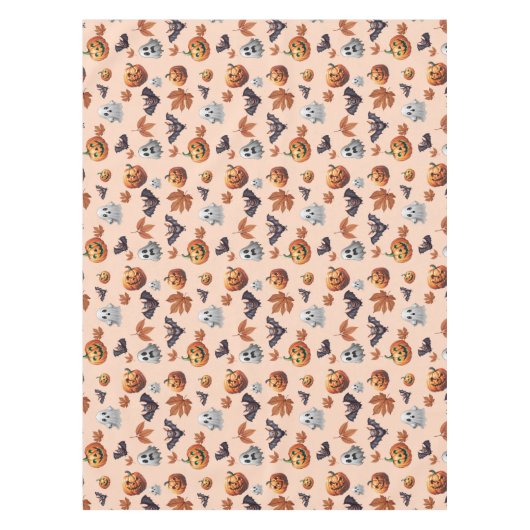 Schattigee Spooky Halloween Herfst Pattern Tafelkleed (Voorkant)