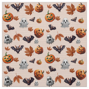 Schattigee Spooky Halloween thema Herfst Pattern Stof