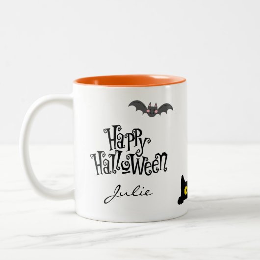 Schattigee & Spooky Halloween Two-Tone Coffee Mok (Links)