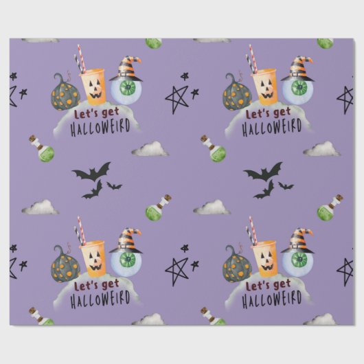 Schattigee Spooky Lets krijgen Halloweird Trick or Cadeaupapier (Vlak)